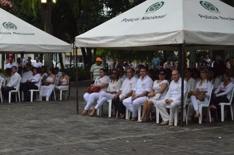 Ceremonia parque Simón Bolívar de Arauca.